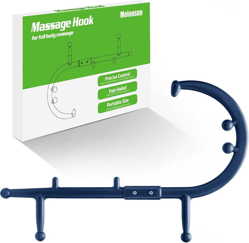 Massage Trigger Point Cane, Deep Tissue & Fibromyalgia Pain Relief, Shoulder Neck Back Massage Hook Cane (Royal Blue)