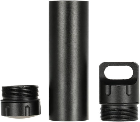 Portable Survival Waterproof Pill Container - Outdoor Capsule Seal Bottle Holder Case EDC Emergency Tool (Grey)