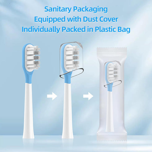 10 Pack Compatible with Laifen Wave Electric Toothbrush Replacement Heads for Gum Care