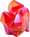 Rockcloud Healing Crystal Natural Titanium Coated Deep Red Rock Quartz Cluster Geode Home Decoration