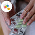 TOPPERFUN 21-Compartment Weekly Portable Pill Organizer Rainbow Plastic Medicine Storage Box for Travel Daily