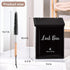 Magnetic Black Lint Bin for Laundry - Wall-Mounted Trash Can with Lid