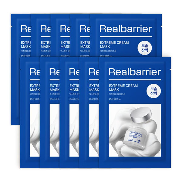 Real Barrier Extreme Cream Face Mask x 10ea - Skin Barrier Repair, Moisturizing Relief for Dry Skin, K-Beauty Facial