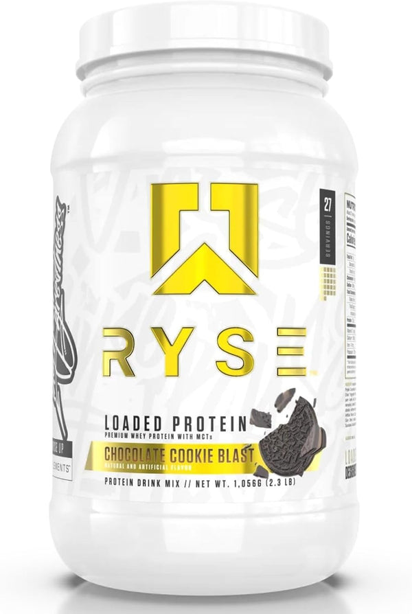 Ryse Loaded Protein Powder, Chocolate Cookie Blast, 27 Servings, 25g Whey Protein Isolate & Concentrate