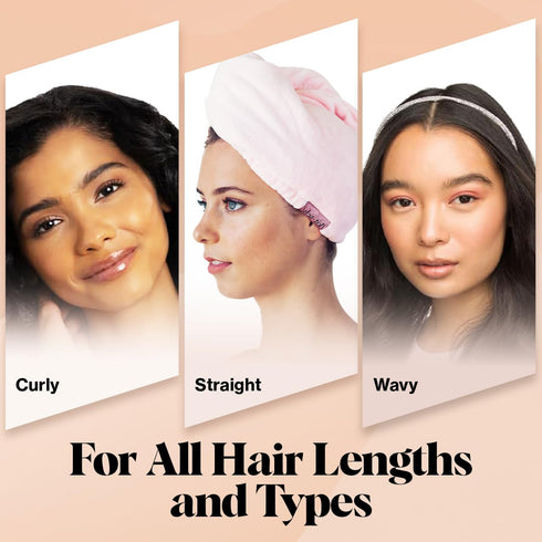 Kitsch Microfiber Hair Towel Wrap for Women - Super Absorbent Hair Drying Towel for Long & Short, Wet & Curly Hair