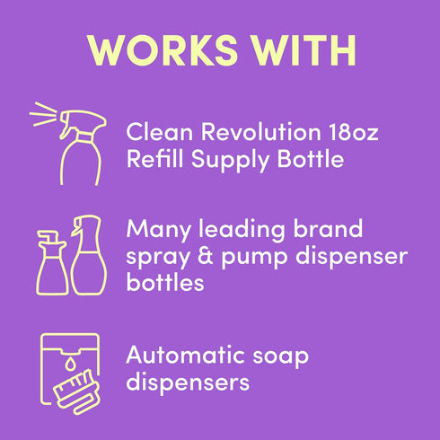 Clean Revolution SuperWash Dish Soap Starter Kit, Three 18-Ounce Bottles + One Trigger Sprayer, 54 Fl Oz Total