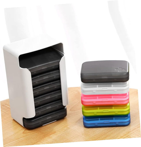 Travel Pill Organizer Box - Weekly Medication Storage Case