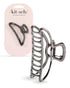 Kitsch Metal Hair Clips for Women, Durable & Elegant Claw Clips, Hematite, 1 Piece