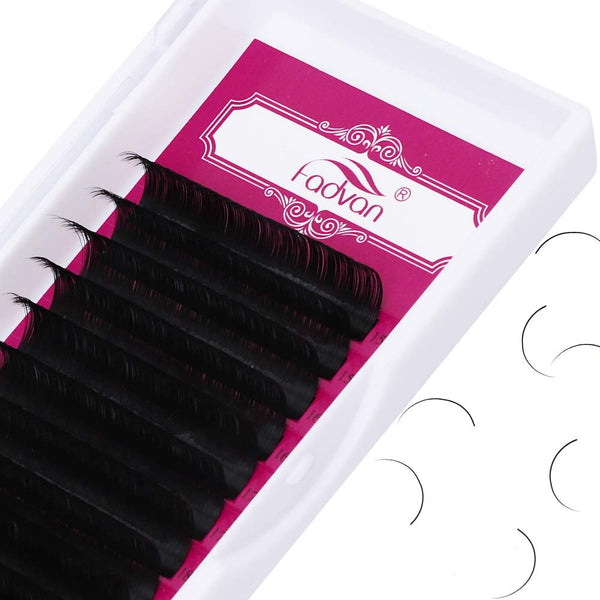 Lash Extension 0.05mm D Curl Mixed Classic Eyelash Extensions, 15-20mm Matte Black Individual Lashes