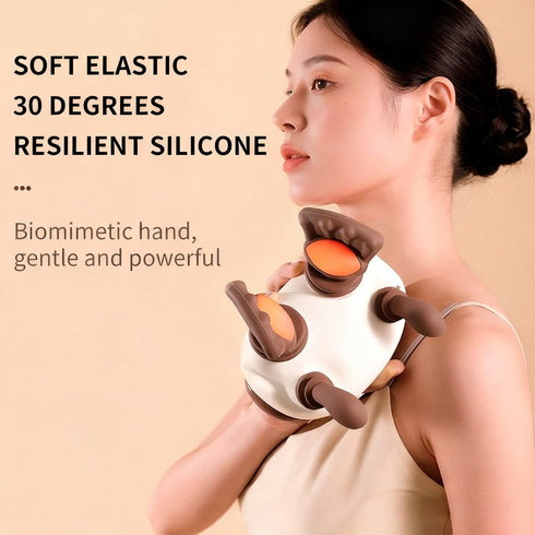 Neck Massager for Pain Relief Deep Tissue, Neck and Shoulder Massager with Heat Shiatsu Simulates Hand Massager Gifts