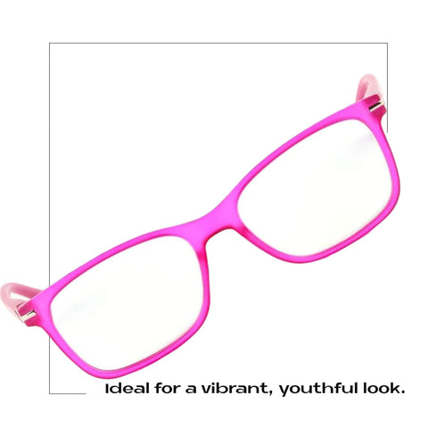 Readerest Blue Light Blocking Reading Glasses, Pink, 3.25 Magnification, Antiglare, UV Protection for Men and Women
