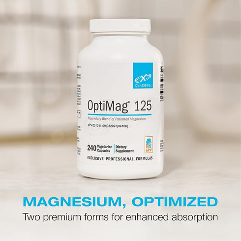 XYMOGEN OptiMag 125 - Magnesium Supplement with Di-Magnesium Malate + Magnesium Glycinate
