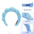 Spa Headband for Washing Face, Set of 9 Soft Skincare Headbands for Makeup Removal, Shower - Women (9 pack - Blue)