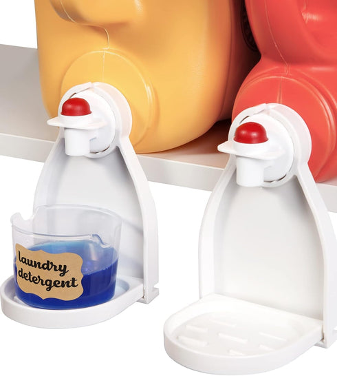 Laundry Detergent Cup Holder, 2 Pack, Fabric Softener Gadget, Tidy Laundry Room, No More Leaks