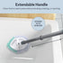 Casabella Tub & Tile Brush - Extendable Bathroom Cleaning Brush with Non-Slip Grip, All-Around Dual Bristles