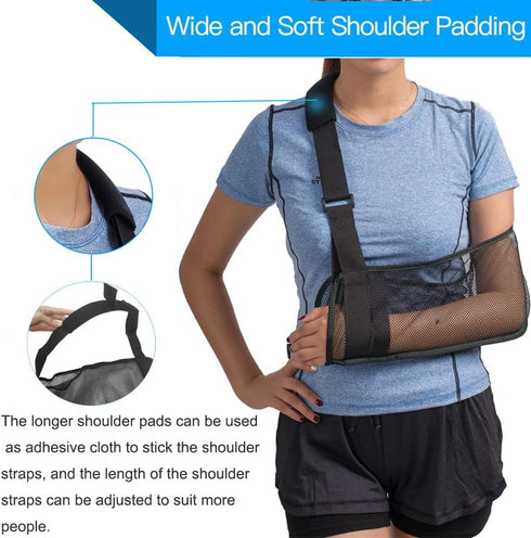 TODDOBRA Immobilizer Elbow, Mesh Arm Shoulder Sling - Medical Shoulder for Shower - Adjustable Arm Brace for Torn