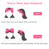 Ondder Spa Headband (8 Pack) - Rose Red Skincare Headbands for Women and Girls, Cute Bow Head Bands