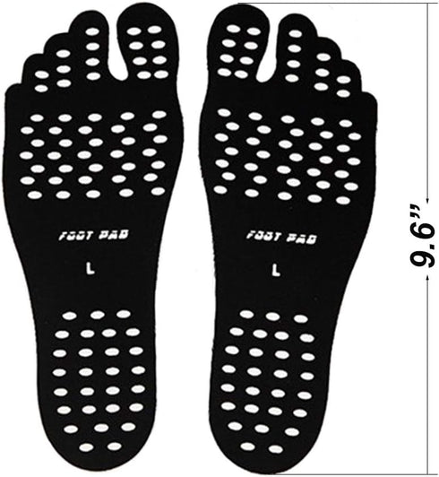 Beach Foot Pads, Barefoot Adhesive Invisible Shoes, Anti-Slip Waterproof Silicone Stick on Foot Pad, 6 Pack