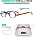 Eyekepper Oval Round Reading Glasses for Women and Men, Small Vintage Reader Eyeglasses with Spring Hinges