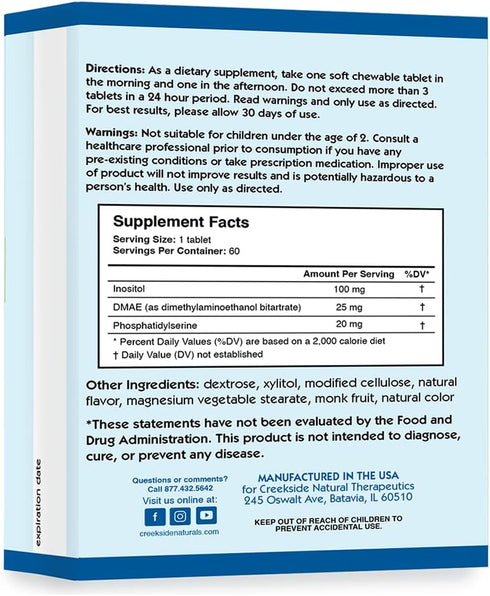 Focused Mind Jr., Focus and Memory Support for Children, Pediatrician Formulated, Stimulant Free Attention Support with Inositol, DMAE, Sugar-Free, Vegan, 60 EZ Melt Tablets
