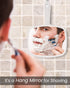 PROTECLE Hand Mirror, Handheld Makeup Mirror with Handle for Barber Hairdressing, Square White