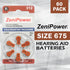 60 Hearing Aid Batteries Size: 312 + Battery Holder Keychain Kit