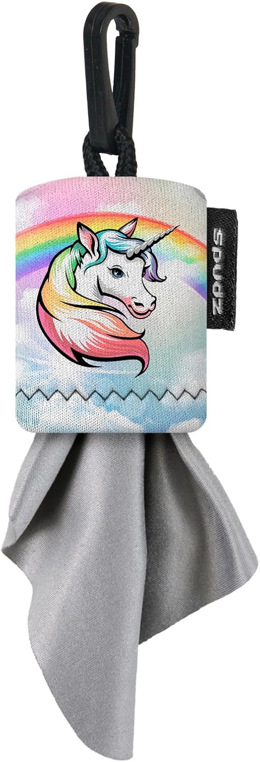 SPUDZ Classic Microfiber Cloth Screen Cleaner and Lens Cleaner, Pastel Unicorn, 6 x 6 Inches