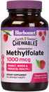 Bluebonnet EarthSweet Methylfolate 1000 mcg Supplement - Prenatal & Energy Support - 90 Chewable Tablets