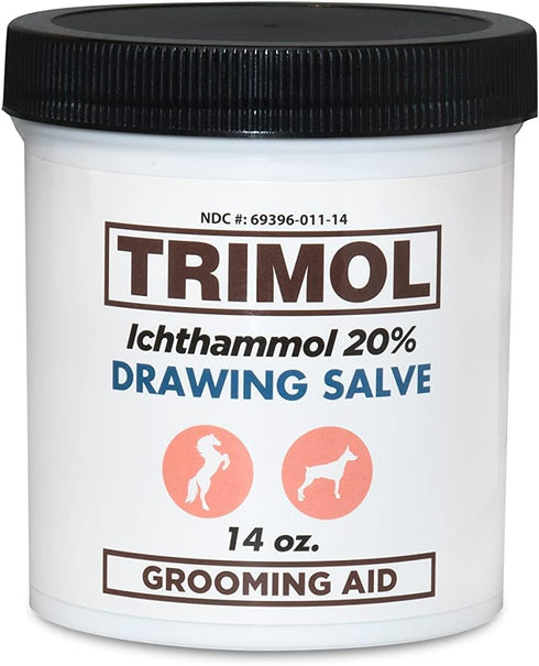 Ichthammol 20% Drawing Salve Grooming Aid, 14 oz, Soothing Skin Relief for Eczema and Psoriasis