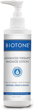 BIOTONE Advanced Therapy Massage Lotion, Hypoallergenic, Fragrance-Free, Non-Greasy Finish, More Glide
