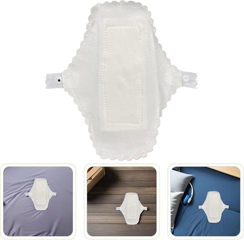 STAHAD 3pcs Set Reusable Fabric Menstrual Pads Breathable Cotton Period Pads with Waterproof Liner, Washable Sanitary