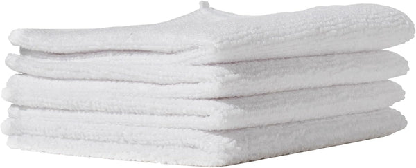 Furniture Clinic Pack of 4 Microfiber Cloths Lint Free - White Cleaning
