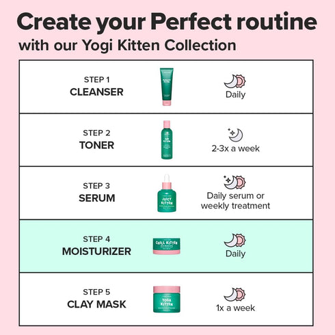 I DEW CARE Heartleaf Face Cream - Chill Kitten, Moisturizer with Moringa Seed, Prickly Pear, Aloe Vera Gel