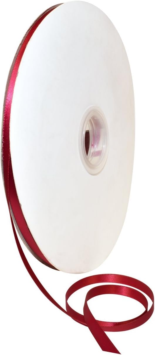 Morex Ribbon Double Face Satin Ribbon 1/4" X 100 YD Red Beauty Ribbon for Gift Wrapping, Crafts, Wedding Gifts