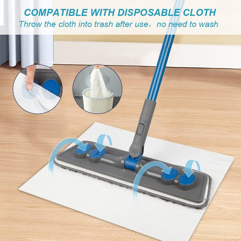 Microfibre Floor Mop for Cleaning Floors | FORSPEEDER Flat Mop for Laminate, Wooden, and Tile Cleaning