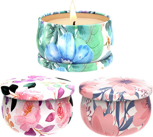 Scented Candles Gift Sets of 3, Stress Relief Candles for Home Scented,
