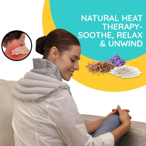 Pack 1 Pack Heating Pad Solutions Microwavable Heating Pads - Neck & Shoulder Relaxer for Upper Back & Neck - Reusable