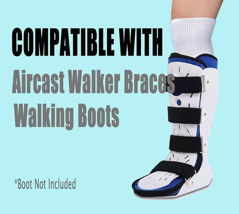 2 Pairs Replacement Socks for Air Cast Walking Boot Walker Brace, Orthopedics Socks for Fracture Boot