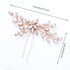 Unicra Bride Wedding Crystal Hair Pins - Bridal Hair Pieces Wedding Accessories for Women and Girls, Pack of 1 (Rose