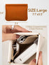 Small Makeup Bag for Women, PU Leather Travel Makeup Pouch with Zipper, Cosmetic Bag for Purse (Brown)