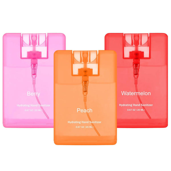 Set of 3 Power Mist Hydrating Hand Sanitizer Spray Bulk Travel Size
