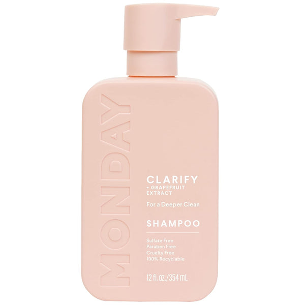 MONDAY HAIRCARE Clarify Shampoo 12oz - Oily Hair Shampoo with Grapefruit Extract, Coconut Oil & Vitamin E