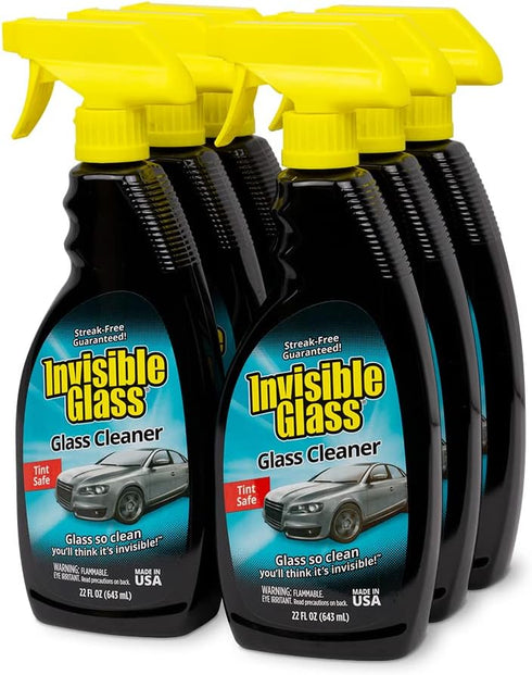 Invisible Glass 92164-6PK Premium Glass Cleaner and Window Spray, Streak-Free Shine for Auto and Home, 22 Fl Oz