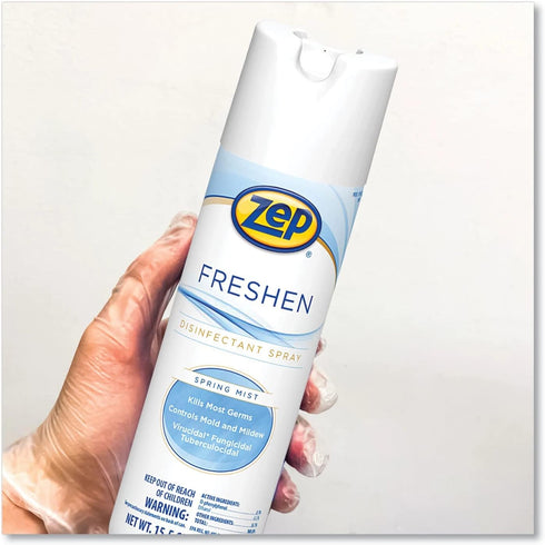 Zep Freshen Disinfectant Spray, Spring Mist, 15.5 oz Aerosol for Freshening Spaces