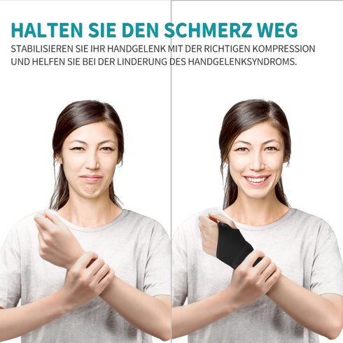 Wrist Brace for Carpal Tunnel, Adjustable Support for Arthritis and Tendinitis, Pain Relief Wrap for Left or Right Hand