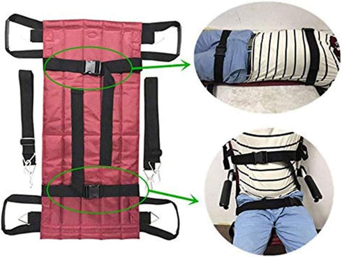 Jeamive Foldable Patient Lift Stair Slide Board,Mobility Aids Equipment Transfer Emergency Evacuation Wheelchair Belt
