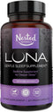 Luna Sleep Aid, Non-Habit Forming Natural Sleep Aid with Valerian Root, Melatonin, 60 Vegan Capsules