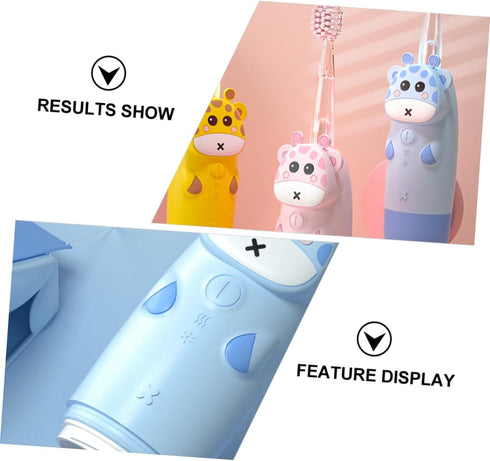 Set 4-Piece Boys and Girls Sonic Electric Toothbrush for Boys and Girls Colorful Design Technology for Baby Oral Care