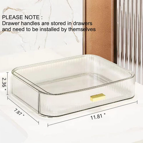 MIUOPUR Stackable Makeup Organizer Drawers - Bathroom Vanity Organizers for Desk and Dresser Countertops, Clear
