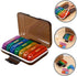 IMIKEYA Weekly Pill Organizer Box Portable Daily Medicine Storage Case with Colorful Black Shell, Reminder, Compact